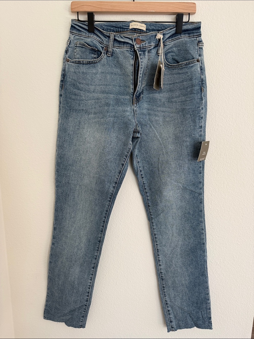 Oliver Logan High-Rise Slim Jeans in Light Blue